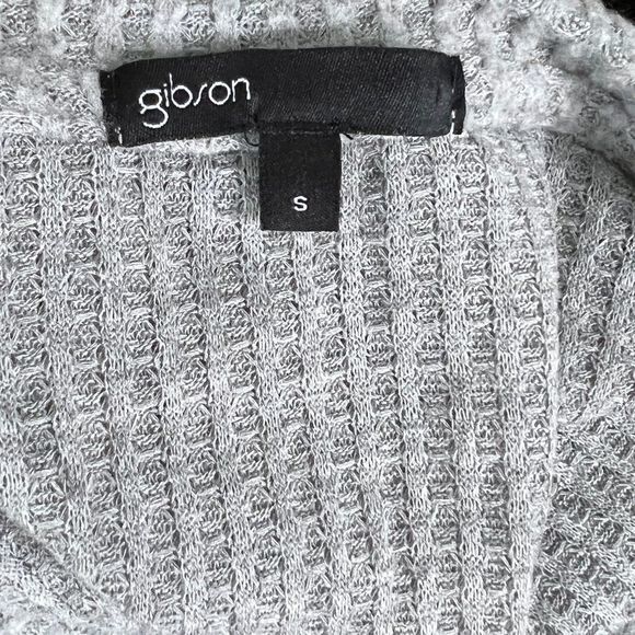 NWT GIBSON‎ Grey Button Down Twist Front Shirt (S) - Picture 5 of 8